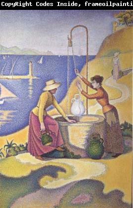Paul Signac Women at the Well (Young Provencal Women at the Well) (mk06)